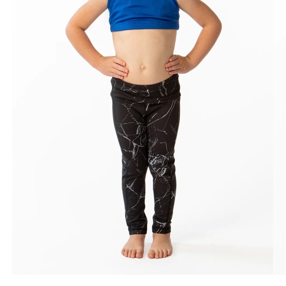KIAVA BLACK MARBLE TODDLER LEGGINGS - Picture 2 of 2